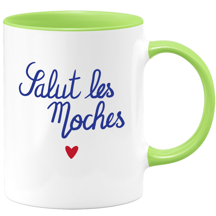 quotedazur - Mug Salut Les Moches - Cadeau Collègue Retraite - Idée Cadeau Original, Femme - Tasse Couple Saint Valentin - Gadget Geek Homme - Idéal Anniversaire Soeur Ou Meilleure Amie