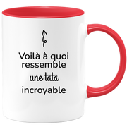 quotedazur - Mug Voilà À Quoi Ressemble Une Tata Incroyable - Cadeau Pour Tata - Cadeau Personnalisé Pour Femme - Cadeau Original Anniversaire Ou Noël