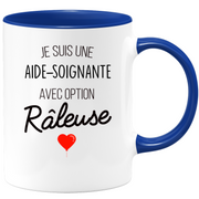 quotedazur - Mug Aide Soignante Avec Option Râleuse - Cadeau Humour Cheffe pour Anniversaire Collègue De  Femme Ou Départ en Retraite Ou Cadeau Collègue Noël