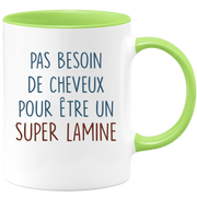 Mug pas besoin de cheveux pour être un super Lamine