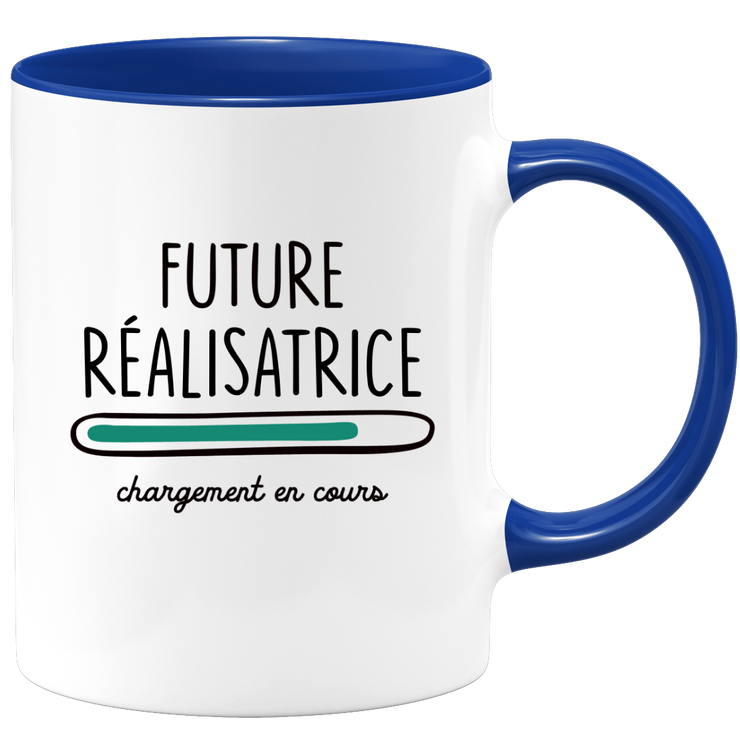 quotedazur - Mug Future Realisatrice Chargement En Cours - Cadeau Humour Promotion Travail - Idée Cadeau Départ Collègue - Tasse Chef Realisatrice - Idéal Pour Noël Au Bureau