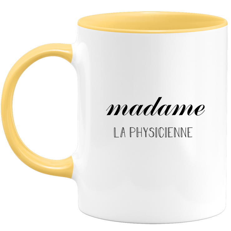 quotedazur - Mug Madame La Physicienne - Cadeau Pour Physicienne - Cadeau Personnalisé Pour Femme - Cadeau Original Anniversaire Ou Noël