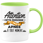 quotedazur - Mug Cette Personne Peut Parler De Apnée À Tout Moment - Cadeau Humour Sport - Idée Cadeau Original     - Tasse Apnée - Anniversaire Ou Noël