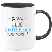 quotedazur - Mug Je Suis Juge Et Toi C'est Quoi Ton Super Pouvoir - Cadeau Humour Travail - Idée Cadeau Départ Collègue - Tasse Chef Juge - Idéal Pour Noël Au Bureau