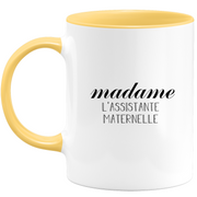 quotedazur - Mug Madame L'Assistante Maternelle - Cadeau Pour Assistante maternelle - Cadeau Personnalisé Pour Femme - Cadeau Original Anniversaire Ou Noël