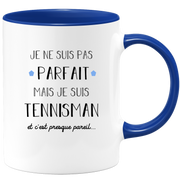 Tennis player gift mug - I'm not perfect but I'm a tennis player - Valentine's Day Anniversary Gift Man Love Couple