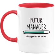 quotedazur - Mug Futur Manager Chargement En Cours - Cadeau Humour Métier Travail  - Idée Cadeau Manager Pot De Départ Chef Mutation - Tasse Cadeau Noël Bureau