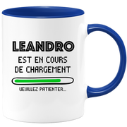 Mug Leandro Is Loading Please Wait - Personalized Leandro First Name Man Gift