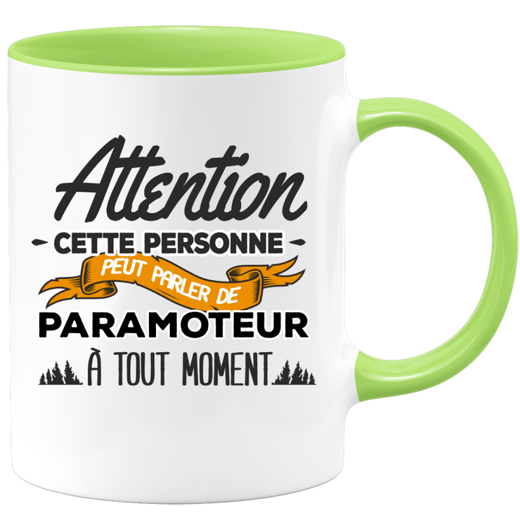 quotedazur - Mug Cette Personne Peut Parler De Paramoteur À Tout Moment - Cadeau Humour Sport - Idée Cadeau Original     - Tasse Paramoteur - Anniversaire Ou Noël