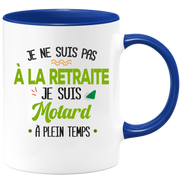 quotedazur - Mug Retraite Je Suis Motard - Cadeau Humour Sport - Idée Cadeau Retraite Original Moto - Tasse Motard - Départ Retraite Anniversaire Ou Noël