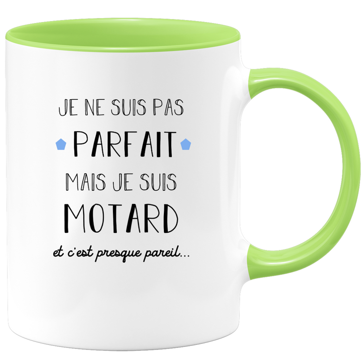 quotedazur - Mug Je Ne Suis Pas Parfait Mais Je Suis Motard - Cadeau Motard Anniversaire, Saint Valentin, Homme Fan Moto, Amour Couple Tasse Biker