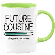 quotedazur - Mug Future Cousine 2024 Chargement En Cours - Cadeau Future Cousine - Surprise Annonce Grossesse Garçon/Fille Naissance Bébé