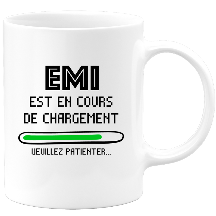 quotedazur - Mug Emi Est En Cours De Chargement Veuillez Patienter - Cadeau Emi Prénom Femme Personnalisé - Cadeau Annniversaire Noël Adolescent Collègue