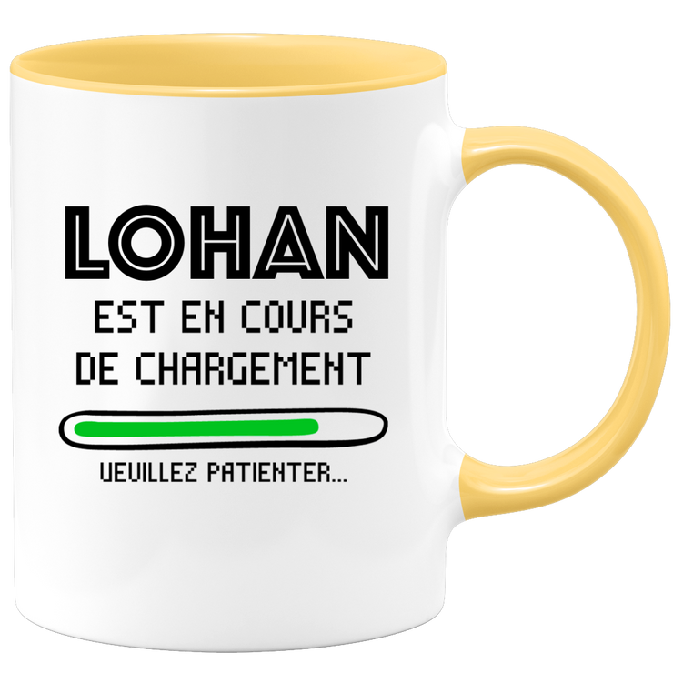 quotedazur - Mug Lohan Est En Cours De Chargement Veuillez Patienter - Cadeau Lohan Prénom Homme Personnalisé - Cadeau Annniversaire Noël Adolescent Collègue