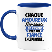 quotedazur - Mug Chaque Amoureux Formidable Se Révèle Être Un Fiancé Exceptionnel - Cadeau Futur Fiancé - Surprise Annonce Grossesse Garçon/Fille Naissance Bébé Gender Reveal