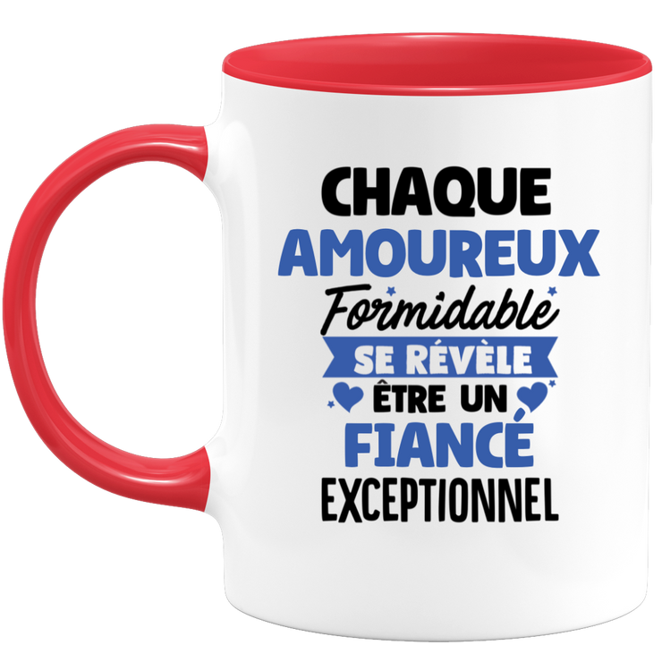 quotedazur - Mug Chaque Amoureux Formidable Se Révèle Être Un Fiancé Exceptionnel - Cadeau Futur Fiancé - Surprise Annonce Grossesse Garçon/Fille Naissance Bébé Gender Reveal