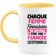 quotedazur - Mug Chaque Femme Formidable Révèle Être Une Fiancée Exceptionnelle - Cadeau Future Fiancée - Surprise Annonce Grossesse Garçon/Fille Naissance Bébé Gender Reveal