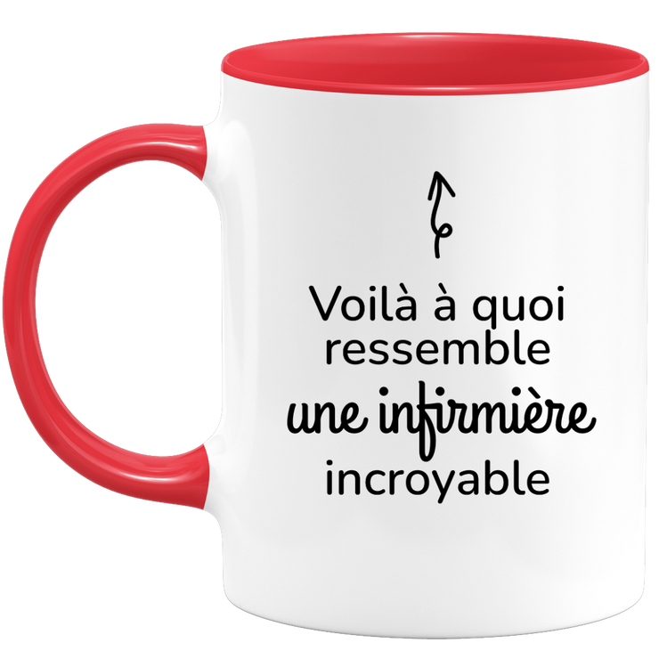 quotedazur - Mug Voilà À Quoi Ressemble Une Infirmière Incroyable - Cadeau Pour Infirmière - Cadeau Personnalisé Pour Femme - Cadeau Original Anniversaire Ou Noël