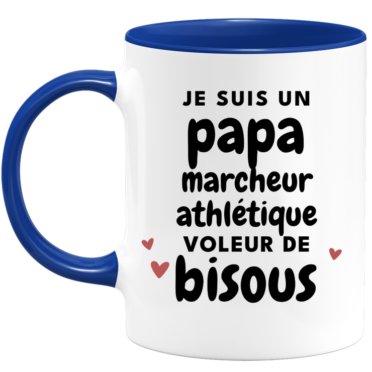 quotedazur - Mug Je Suis Un Papa Marcheur Athlétique Voleur De Bisous