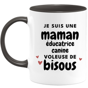 quotedazur - Mug I Am A Canine Educator Mom Thief Of Kisses - Original Mother's Day Gift - Gift Idea For Mom Birthday - Gift For Future Mom Birth