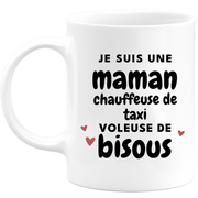 quotedazur - Mug I am a kiss-stealing taxi driver mom - Original Mother's Day Gift - Gift Idea For Mom Birthday - Gift For Future Mom Birth