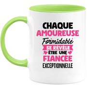 quotedazur - Mug Chaque Amoureuse Formidable Se Révèle Être Une Fiancée Exceptionnelle - Cadeau Future Fiancée - Surprise Annonce Grossesse Garçon/Fille Naissance Bébé Gender Reveal