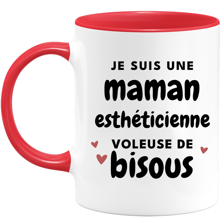 quotedazur - Mug I Am A Beautician Mom Thief Of Kisses - Original Mother's Day Gift - Gift Idea For Mom Birthday - Gift For Future Mom Birth