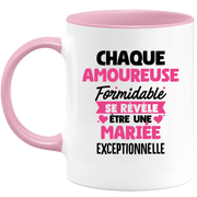 quotedazur - Mug Chaque Amoureuse Formidable Se Révèle Être Une Mariée Exceptionnelle - Cadeau Future Mariée - Surprise Annonce Grossesse Garçon/Fille Naissance Bébé Gender Reveal