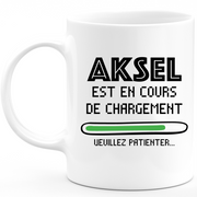 quotedazur - Mug Aksel Est En Cours De Chargement Veuillez Patienter - Cadeau Aksel Prénom Homme Personnalisé - Cadeau Annniversaire Noël Adolescent Collègue