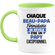 quotedazur - Mug Chaque Beau-Papa Formidable Se Révèle Être Un Papy Exceptionnel - Cadeau Futur Papy - Surprise Annonce Grossesse Garçon/Fille Naissance Bébé Gender Reveal