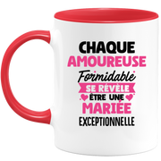 quotedazur - Mug Chaque Amoureuse Formidable Se Révèle Être Une Mariée Exceptionnelle - Cadeau Future Mariée - Surprise Annonce Grossesse Garçon/Fille Naissance Bébé Gender Reveal