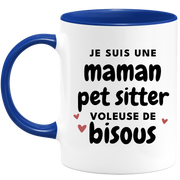 quotedazur - Mug I'm A Mom Pet Sitter Kiss Thief - Original Mother's Day Gift - Gift Idea For Mom Birthday - Gift For Future Mom Birth