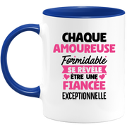 quotedazur - Mug Chaque Amoureuse Formidable Se Révèle Être Une Fiancée Exceptionnelle - Cadeau Future Fiancée - Surprise Annonce Grossesse Garçon/Fille Naissance Bébé Gender Reveal