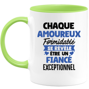 quotedazur - Mug Chaque Amoureux Formidable Se Révèle Être Un Fiancé Exceptionnel - Cadeau Futur Fiancé - Surprise Annonce Grossesse Garçon/Fille Naissance Bébé Gender Reveal