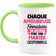 quotedazur - Mug Chaque Amoureuse Formidable Se Révèle Être Une Mariée Exceptionnelle - Cadeau Future Mariée - Surprise Annonce Grossesse Garçon/Fille Naissance Bébé Gender Reveal