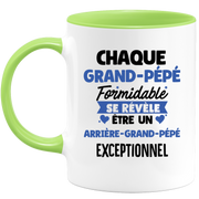 quotedazur - Mug Chaque Grand-Pépé Formidable Se Révèle Être Un Arrière-Grand-Pépé Exceptionnel - Cadeau Futur Arrière-Grand-Pépé - Surprise Annonce Grossesse Garçon/Fille Naissance Bébé Gender Reveal