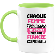 quotedazur - Mug Chaque Femme Formidable Révèle Être Une Fiancée Exceptionnelle - Cadeau Future Fiancée - Surprise Annonce Grossesse Garçon/Fille Naissance Bébé Gender Reveal