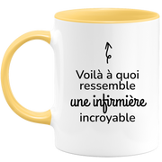 quotedazur - Mug Voilà À Quoi Ressemble Une Infirmière Incroyable - Cadeau Pour Infirmière - Cadeau Personnalisé Pour Femme - Cadeau Original Anniversaire Ou Noël