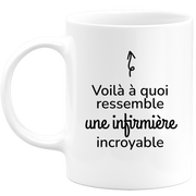 quotedazur - Mug Voilà À Quoi Ressemble Une Infirmière Incroyable - Cadeau Pour Infirmière - Cadeau Personnalisé Pour Femme - Cadeau Original Anniversaire Ou Noël