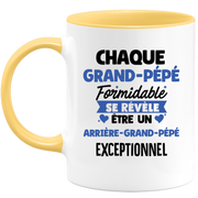 quotedazur - Mug Chaque Grand-Pépé Formidable Se Révèle Être Un Arrière-Grand-Pépé Exceptionnel - Cadeau Futur Arrière-Grand-Pépé - Surprise Annonce Grossesse Garçon/Fille Naissance Bébé Gender Reveal