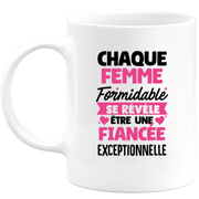 quotedazur - Mug Chaque Femme Formidable Révèle Être Une Fiancée Exceptionnelle - Cadeau Future Fiancée - Surprise Annonce Grossesse Garçon/Fille Naissance Bébé Gender Reveal