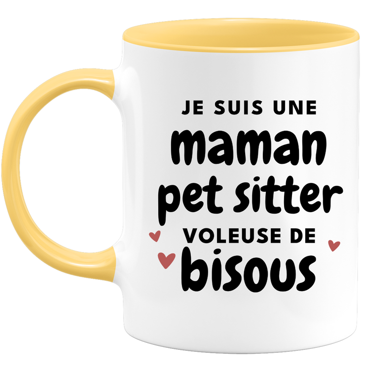 quotedazur - Mug I'm A Mom Pet Sitter Kiss Thief - Original Mother's Day Gift - Gift Idea For Mom Birthday - Gift For Future Mom Birth