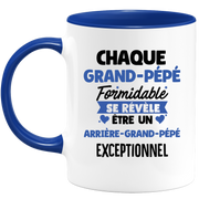 quotedazur - Mug Chaque Grand-Pépé Formidable Se Révèle Être Un Arrière-Grand-Pépé Exceptionnel - Cadeau Futur Arrière-Grand-Pépé - Surprise Annonce Grossesse Garçon/Fille Naissance Bébé Gender Reveal