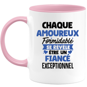 quotedazur - Mug Chaque Amoureux Formidable Se Révèle Être Un Fiancé Exceptionnel - Cadeau Futur Fiancé - Surprise Annonce Grossesse Garçon/Fille Naissance Bébé Gender Reveal