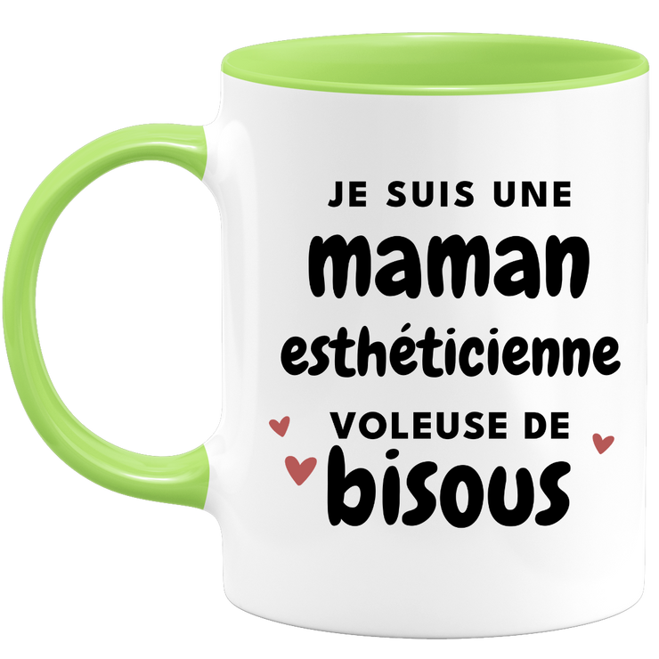 quotedazur - Mug I Am A Beautician Mom Thief Of Kisses - Original Mother's Day Gift - Gift Idea For Mom Birthday - Gift For Future Mom Birth