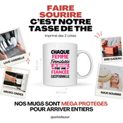 quotedazur - Mug Chaque Femme Formidable Révèle Être Une Fiancée Exceptionnelle - Cadeau Future Fiancée - Surprise Annonce Grossesse Garçon/Fille Naissance Bébé Gender Reveal