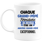 quotedazur - Mug Chaque Grand-Pépé Formidable Se Révèle Être Un Arrière-Grand-Pépé Exceptionnel - Cadeau Futur Arrière-Grand-Pépé - Surprise Annonce Grossesse Garçon/Fille Naissance Bébé Gender Reveal