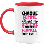 quotedazur - Mug Chaque Femme Formidable Révèle Être Une Fiancée Exceptionnelle - Cadeau Future Fiancée - Surprise Annonce Grossesse Garçon/Fille Naissance Bébé Gender Reveal