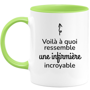 quotedazur - Mug Voilà À Quoi Ressemble Une Infirmière Incroyable - Cadeau Pour Infirmière - Cadeau Personnalisé Pour Femme - Cadeau Original Anniversaire Ou Noël