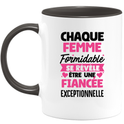 quotedazur - Mug Chaque Femme Formidable Révèle Être Une Fiancée Exceptionnelle - Cadeau Future Fiancée - Surprise Annonce Grossesse Garçon/Fille Naissance Bébé Gender Reveal